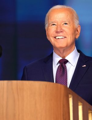 CHICAGO, ILLINOIS - AUGUST 19:  U.S. President Joe Biden participates in stage testing ahead of the start of the Democratic National Convention at the United Center on August 19, 2024 in Chicago, Illinois.  Delegates, politicians, and Democratic party supporters are in Chicago for the convention, concluding with current Vice President Kamala Harris accepting her party's presidential nomination. The DNC takes place from August 19-22. (Photo by Andrew Harnik/Getty Images)