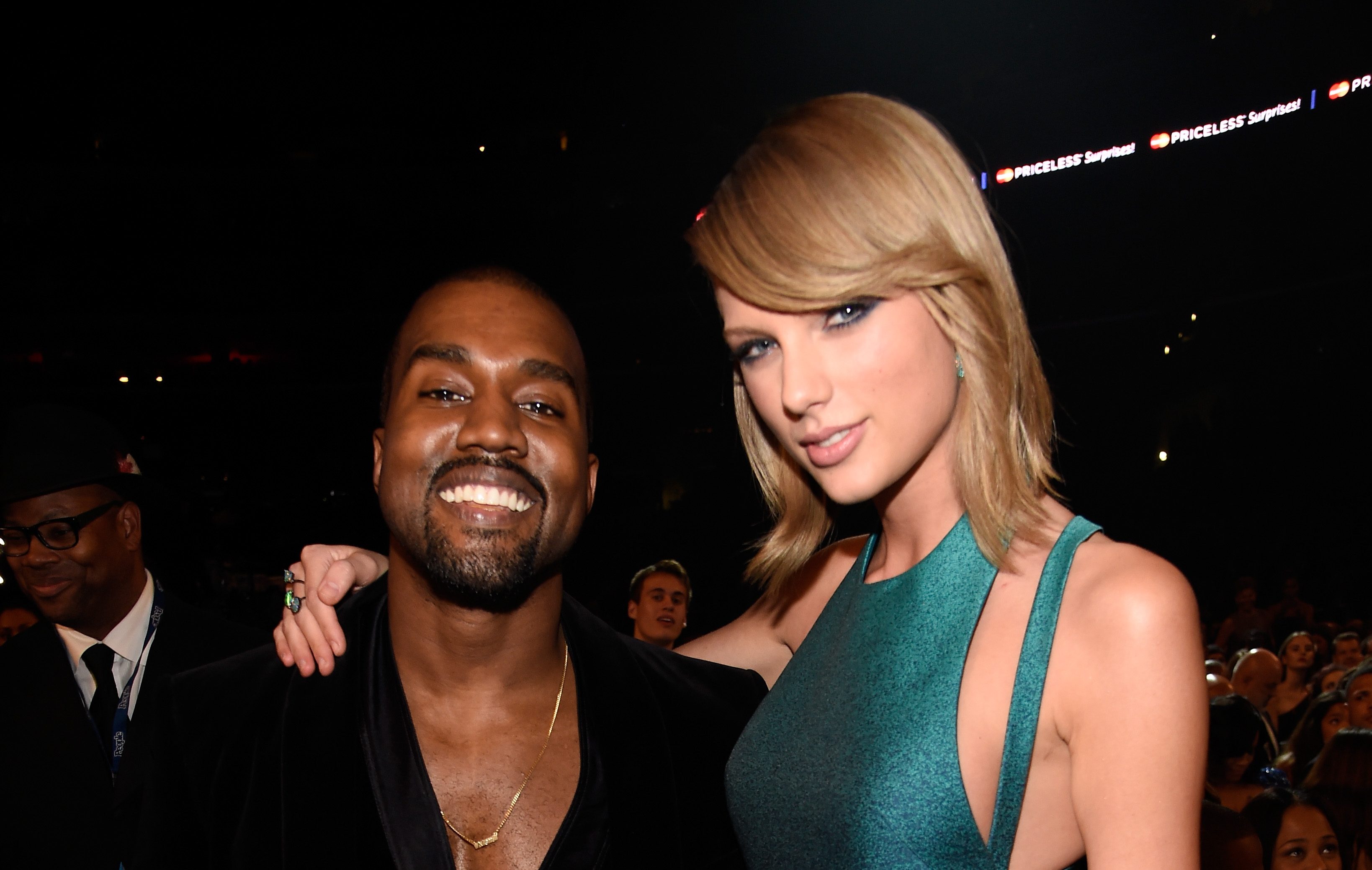 Kanye West and Taylor Swift at The 57th Annual GRAMMY Awards