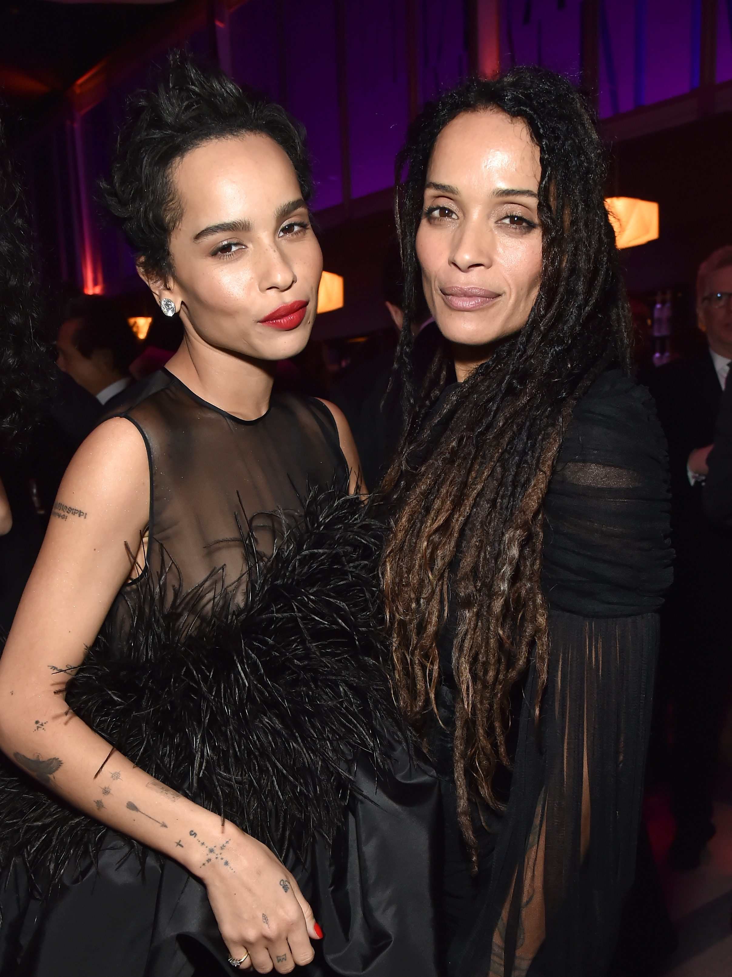 Zoe Kravitz and Lisa Bonet attend the 2018 Vanity Fair Oscar Party