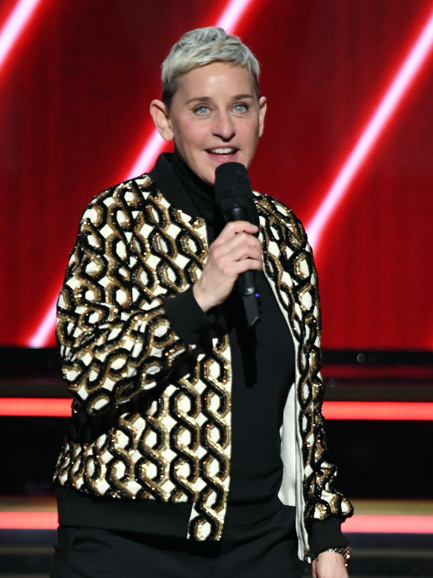 Ellen DeGeneres speaks onstage during the 62nd Annual GRAMMY Awards
