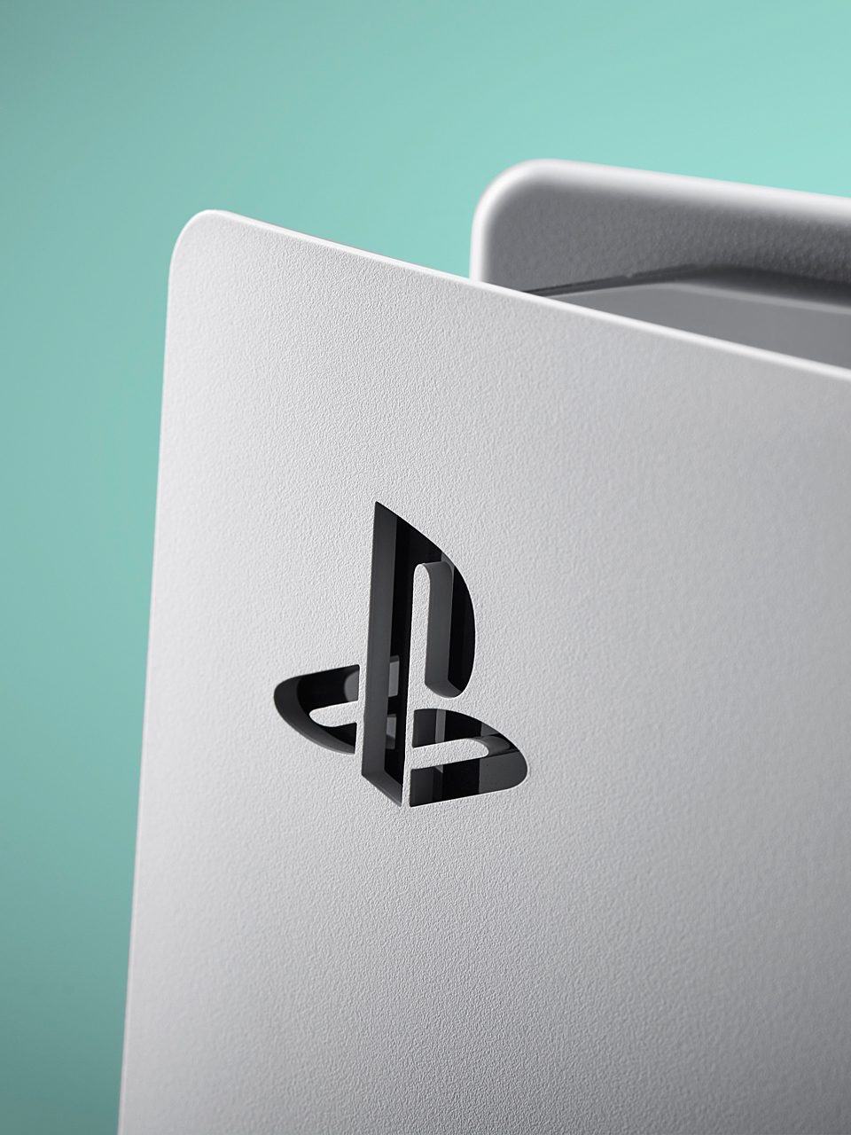 Detail of the logo on a Sony PlayStation 5 home video game console, taken on October 29, 2020. (Photo by Olly Curtis/Future Publishing via Getty Images)