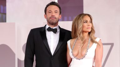 VENICE, ITALY - SEPTEMBER 10: Ben Affleck and Jennifer Lopez attend the red carpet of the movie "The Last Duel" during the 78th Venice International Film Festival on September 10, 2021 in Venice, Italy. (Photo by Vittorio Zunino Celotto/Getty Images)