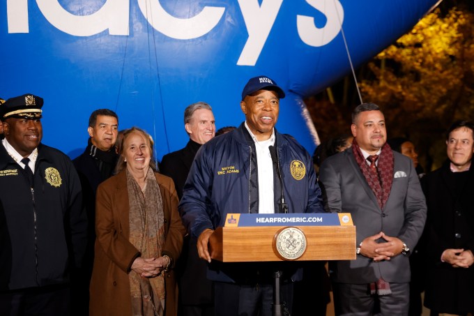 Eric Adams At the Day Before 97th the Macy’s Thanksgiving Day Parade