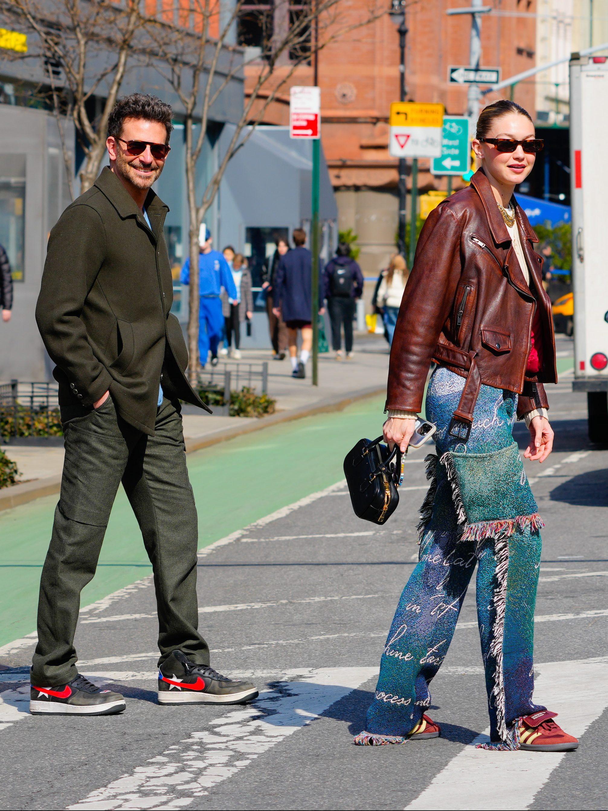 NEW YORK, NEW YORK - FEBRUARY 27: Gigi Hadid and Bradley Cooper are seen on February 27, 2024 in New York City. (Photo by Gotham/GC Images)