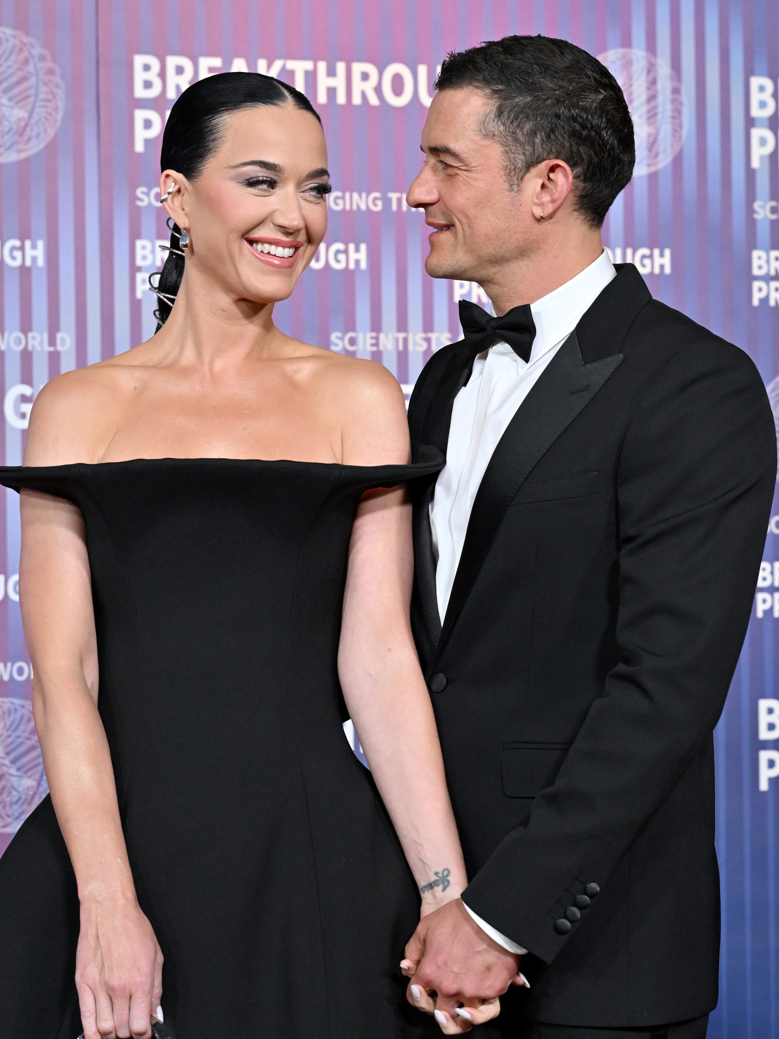 LOS ANGELES, CALIFORNIA - APRIL 13: Katy Perry and Orlando Bloom attend the 10th Annual Breakthrough Prize Ceremony at Academy Museum of Motion Pictures on April 13, 2024 in Los Angeles, California. (Photo by Axelle/Bauer-Griffin/FilmMagic)