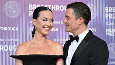 LOS ANGELES, CALIFORNIA - APRIL 13: Katy Perry and Orlando Bloom attend the 10th Annual Breakthrough Prize Ceremony at Academy Museum of Motion Pictures on April 13, 2024 in Los Angeles, California. (Photo by Axelle/Bauer-Griffin/FilmMagic)