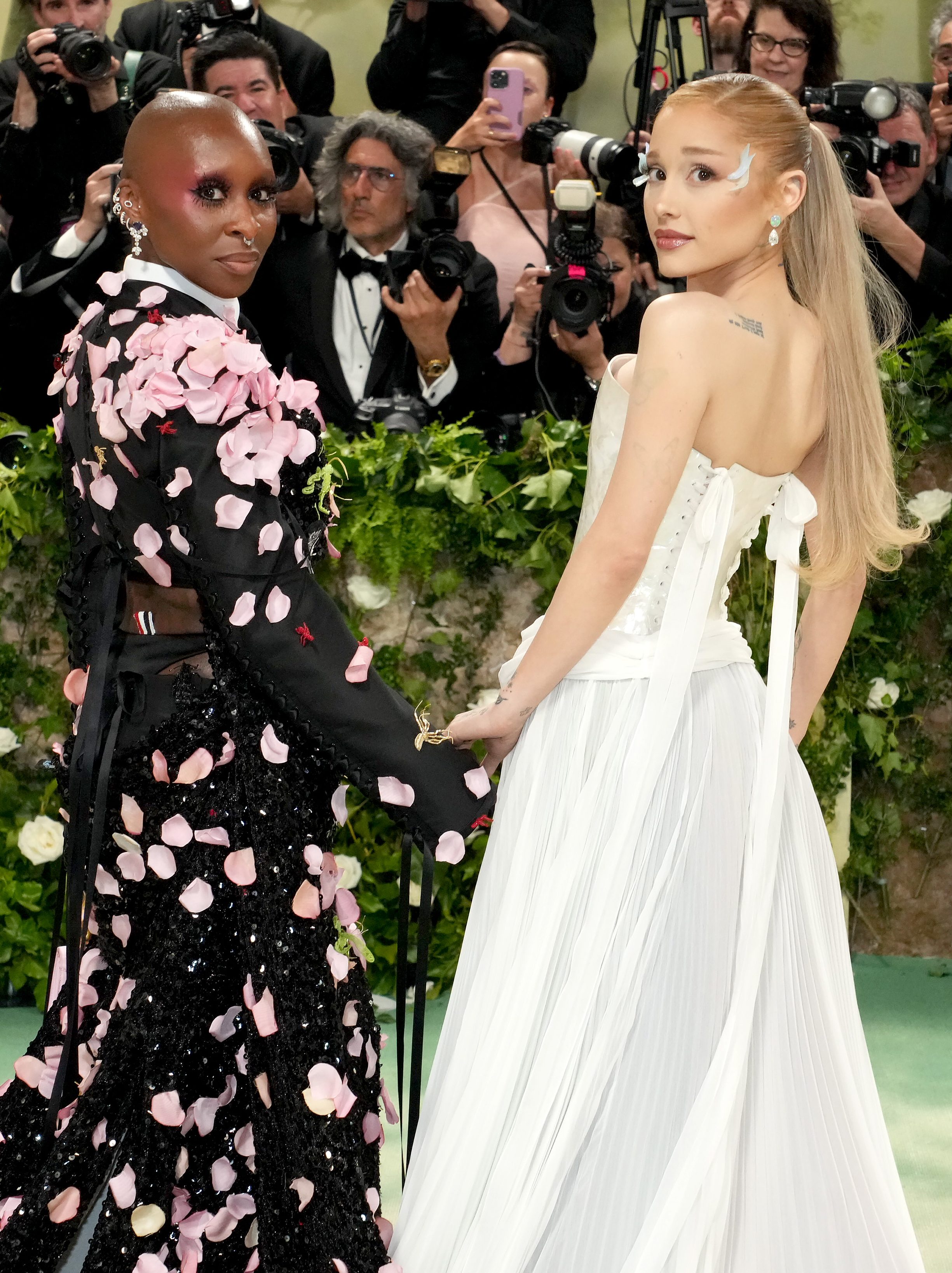 Cynthia Erivo and Ariana Grande attend the 2024 Met Gala