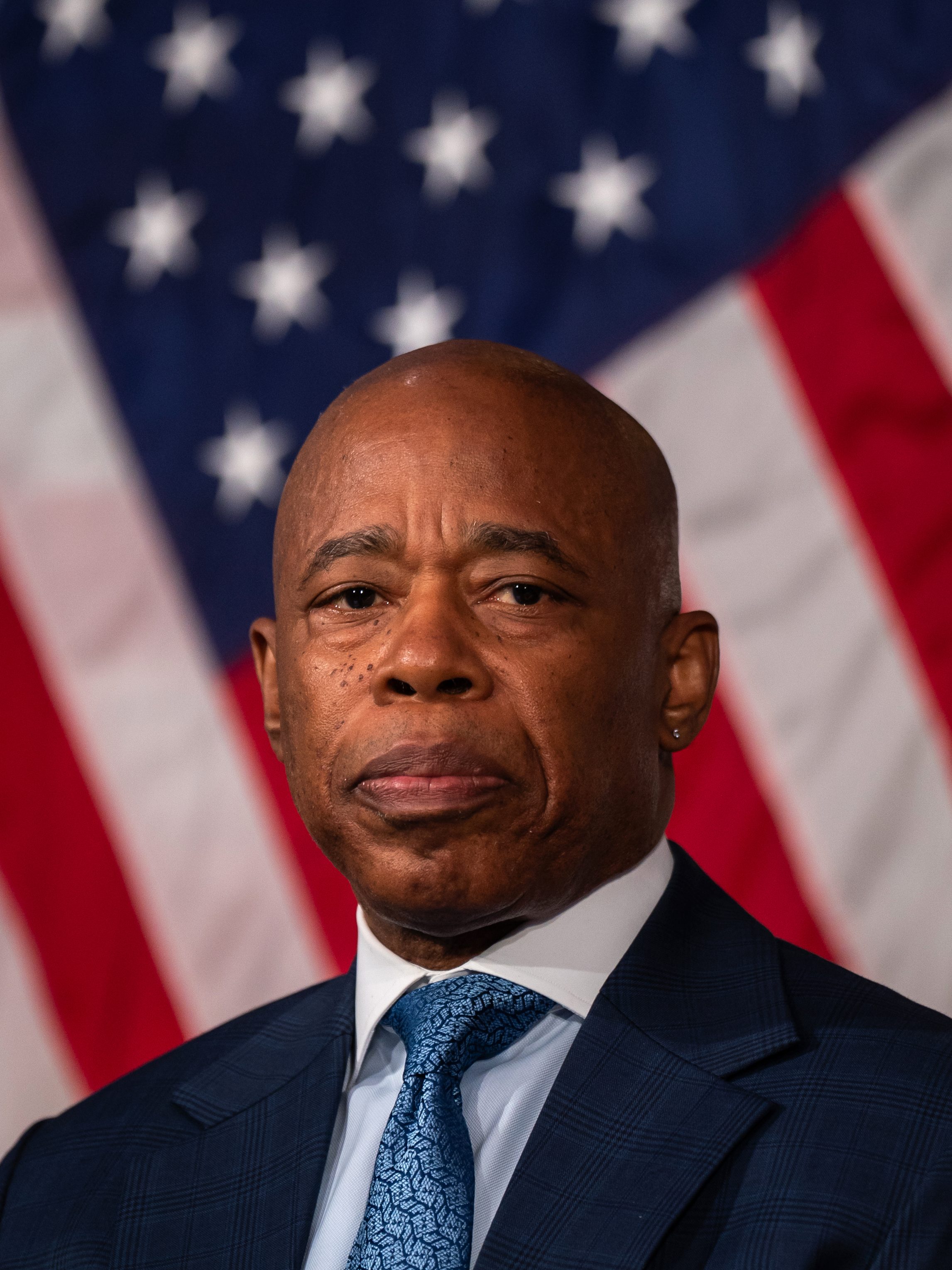 NEW YORK, NEW YORK - JUNE 11: New York City Mayor Eric Adams holds a press conference at City Hall on June 11, 2024 in New York City. A grand jury is reportedly currently reviewing evidence in the federal corruption probe into Mayor Eric Adams' 2021 campaign fundraising. (Photo by Adam Gray/Getty Images)