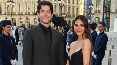 PARIS, FRANCE - JUNE 23: John Mulaney and Olivia Munn attend Vogue World: Paris at Place Vendome on June 23, 2024 in Paris, France. (Photo by Dave Benett/Getty Images)