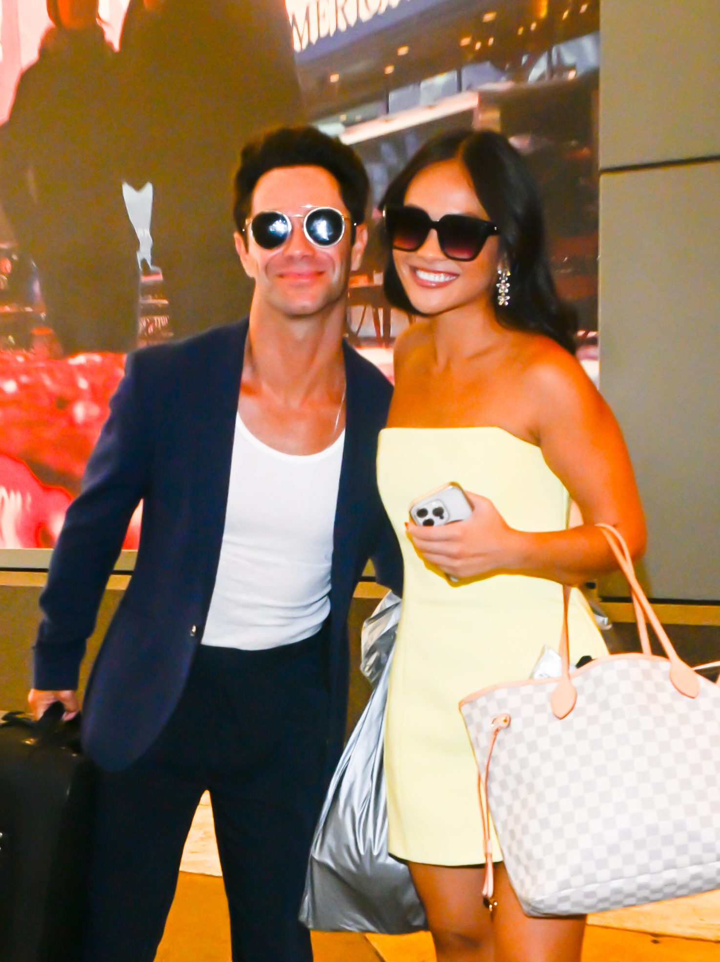 NEW YORK, NEW YORK - SEPTEMBER 04: Sasha Farber and Jenn Tran are seen on September 04, 2024 in New York City. (Photo by Raymond Hall/GC Images )