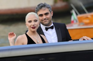 VENICE, ITALY - SEPTEMBER 04: Lady Gaga and Michael Polansky are seen at Hotel Excelsior during the 81st Venice International Film Festival on September 04, 2024 in Venice, Italy. (Photo by Jacopo Raule/FilmMagic)