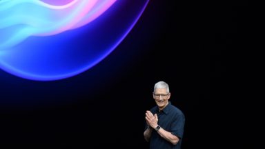 dpatop - 09 September 2024, USA, Cupertino: Apple CEO Tim Cook at the presentation of new iPhone models at Apple headquarters. Photo: Andrej Sokolow/dpa (Photo by Andrej Sokolow/picture alliance via Getty Images)