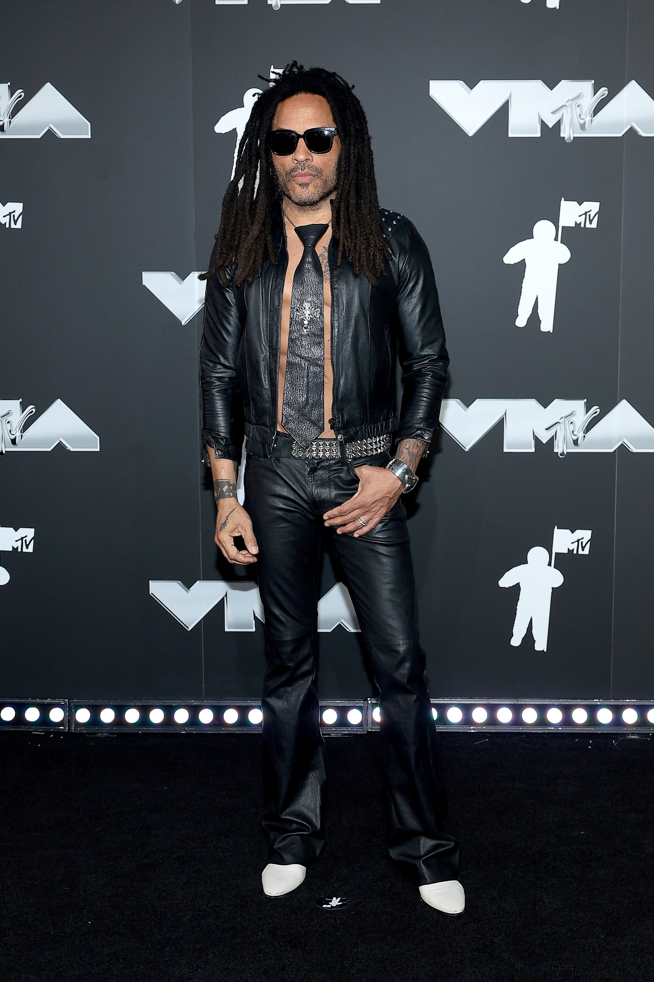 ELMONT, NEW YORK - SEPTEMBER 11: Lenny Kravitz attends the 2024 MTV Video Music Awards at UBS Arena on September 11, 2024 in Elmont, New York. (Photo by Dimitrios Kambouris/Getty Images)