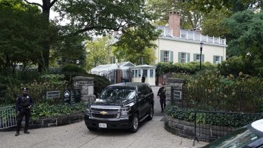 Federal agents search Gracie Mansion, the official residence of the mayor of New York City, on September 26, 2024, after Mayor Eric Adams was indicted on federal criminal charges. (Photo by TIMOTHY A. CLARY / AFP) (Photo by TIMOTHY A. CLARY/AFP via Getty Images)