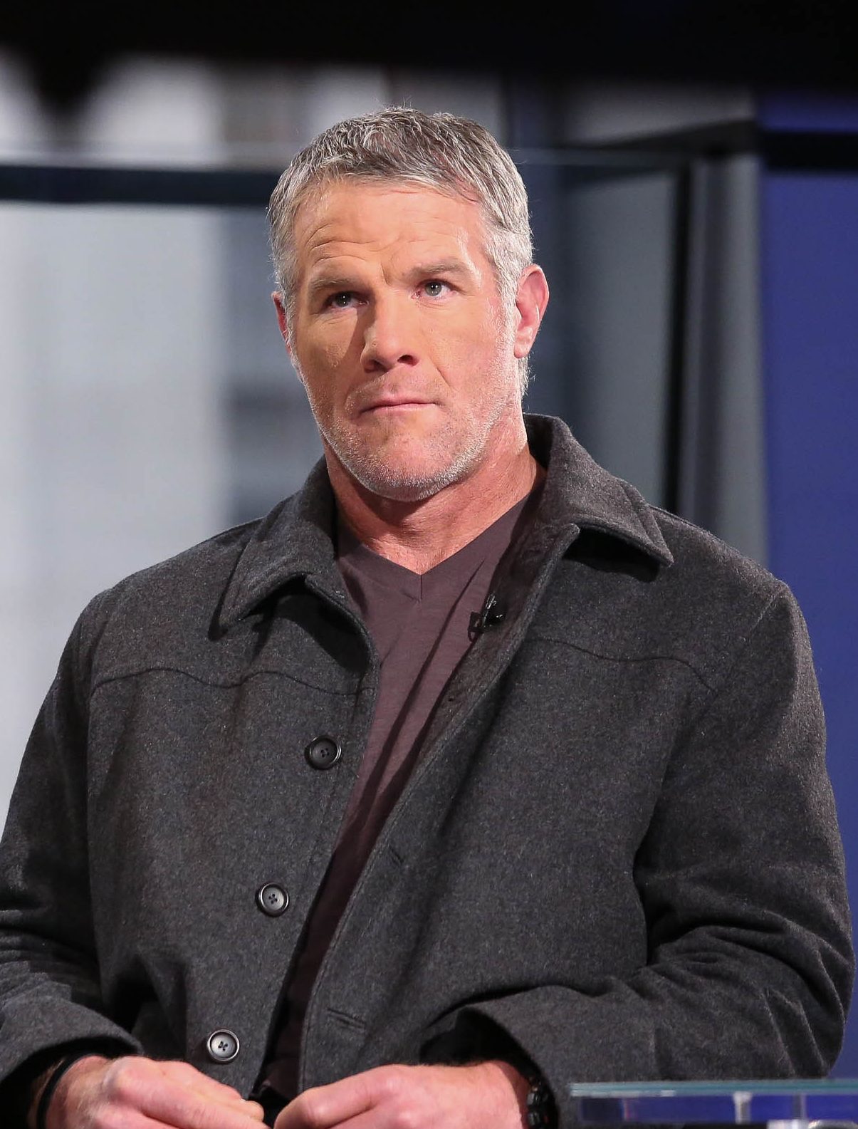 Brett Favre visits FOX Business Network at FOX Studios on February 10, 2015 in New York, United States. (Photo by Rob Kim/Getty Images)