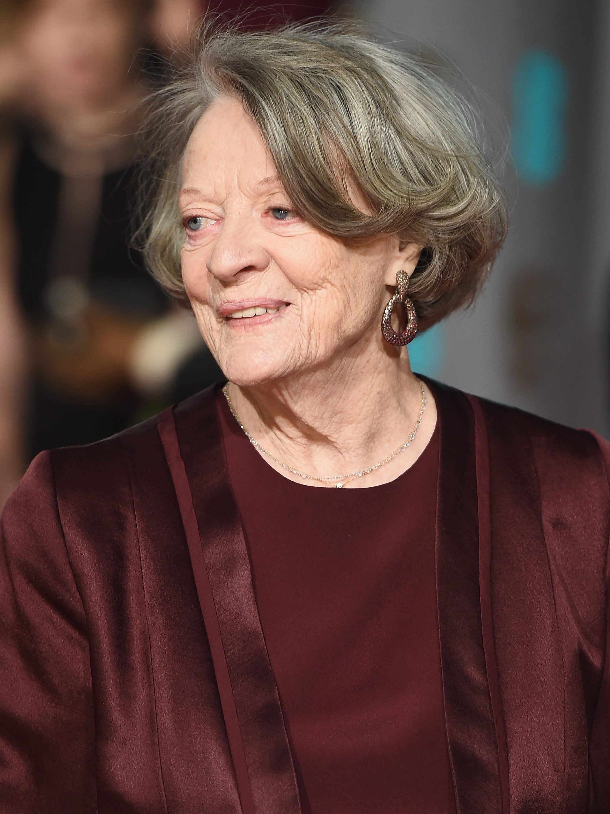 LONDON, ENGLAND - FEBRUARY 14:  Maggie Smith attends the EE British Academy Film Awards at the Royal Opera House on February 14, 2016 in London, England.  (Photo by Ian Gavan/Getty Images)