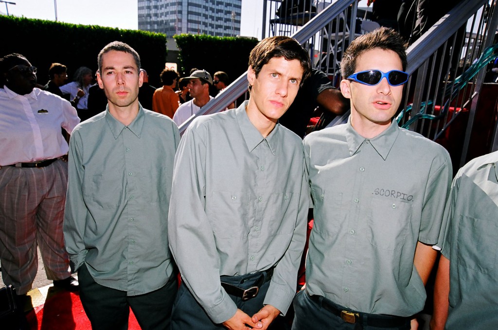 Adam Yauch, Mike Diamond and Adam Horovitz of Beastie Boys (Photo by Jeff Kravitz/FilmMagic)