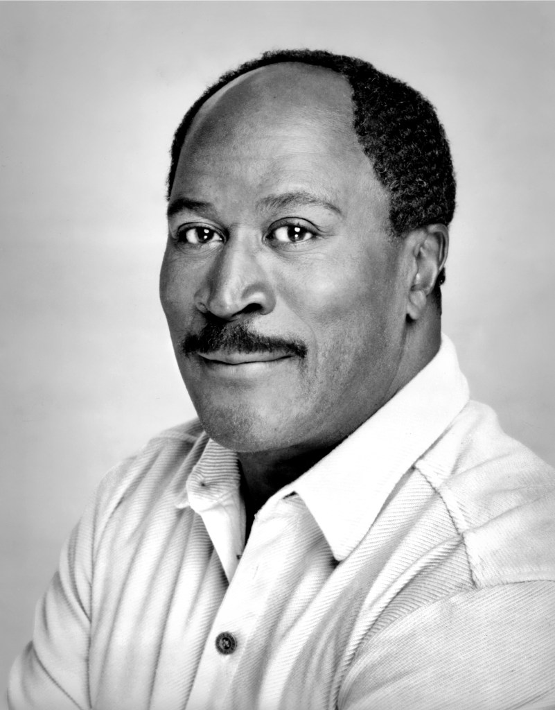 Publicity still portrait of American actor John Amos for the film 'Let's Do it Again' (Warner Bros), 1975. (Photo by John Kisch Archive/Getty Images)