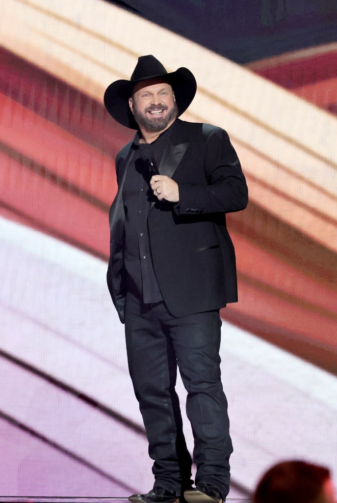  Garth Brooks speaks onstage during the 58th Academy Of Country Music Awards at The Ford Center at The Star on May 11, 2023 in Frisco, Texas. (Photo by Theo Wargo/Getty Images)