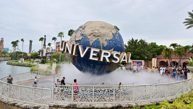 ORLANDO, FLORIDA - JULY 24: A general view of the Universal Studios Globe during the Premier League Summer Series Legends 5v5 at Universal Studios on July 24, 2023 in Orlando, Florida. (Photo by Julio Aguilar/Getty Images for Premier League)