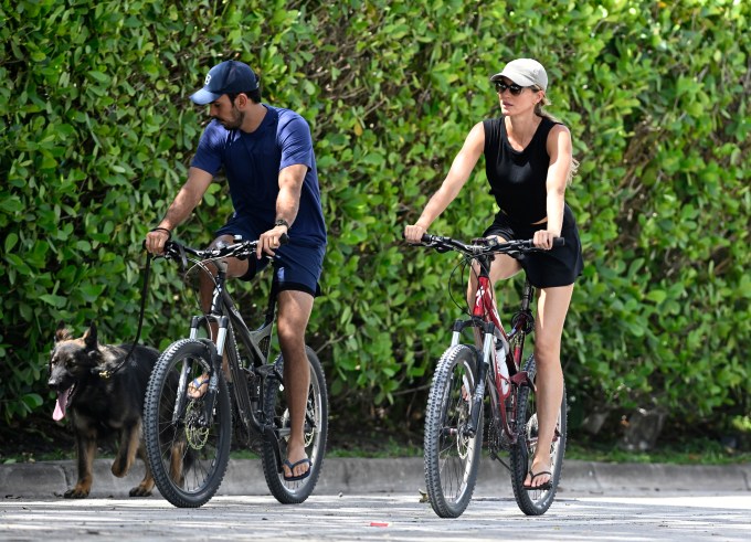 Gisele & Joaquim Biking in July 2024