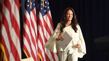 Brooke Rollins, AFPI President & CEO, arrives to speak at the America First Policy Institute Agenda Summit in Washington, DC, on July 26, 2022. (Photo by MANDEL NGAN / AFP) (Photo by MANDEL NGAN/AFP via Getty Images)