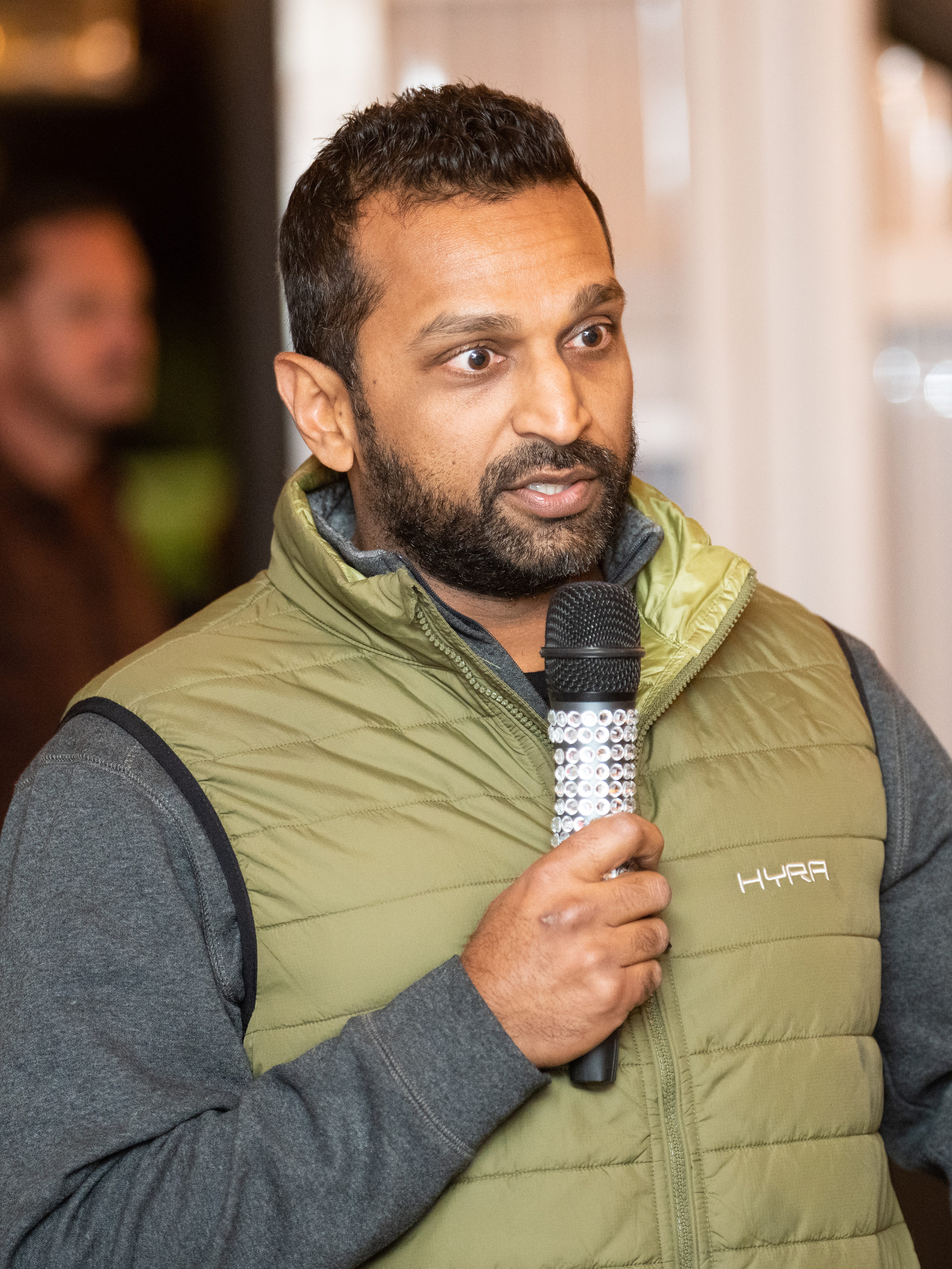 UNITED STATES - OCTOBER 24: Kashyap "Kash" Patel speaks during U.S. Senate candidate Adam Laxalts campaign stop at Chilly Jillz restaurant in Boulder City, Nev., on Monday, October 24, 2022. (Bill Clark/CQ-Roll Call, Inc via Getty Images)