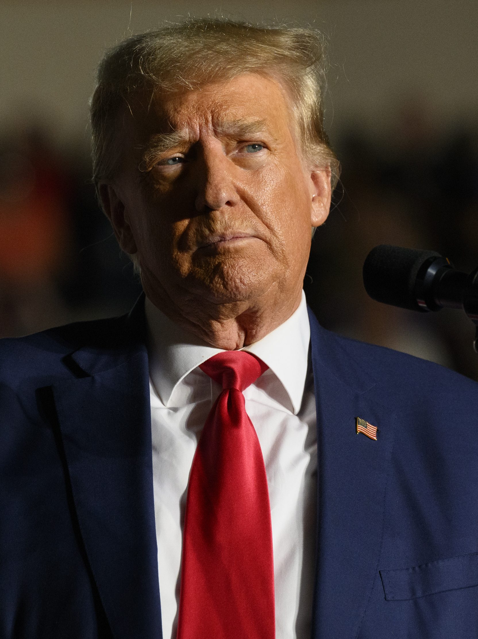 ERIE, PENNSYLVANIA - JULY 29: Former U.S. President Donald Trump speaks to supporters during a political rally while campaigning for the GOP nomination in the 2024 election at Erie Insurance Arena on July 29, 2023 in Erie, Pennsylvania. (Photo by Jeff Swensen/Getty Images)