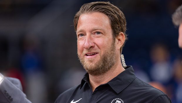 CHICAGO, ILLINOIS - NOVEMBER 8: Barstool founder and CEO Dave Portnoy is seen before the Florida Atlantic Owls and Loyola (Il) Ramblers game in the Barstool Invitational at Wintrust Arena on November 8, 2023 in Chicago, Illinois. (Photo by Michael Hickey/Getty Images)