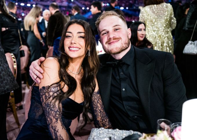 Bri LaPaglia and Zach Bryan At the 66th Annual GRAMMY Awards