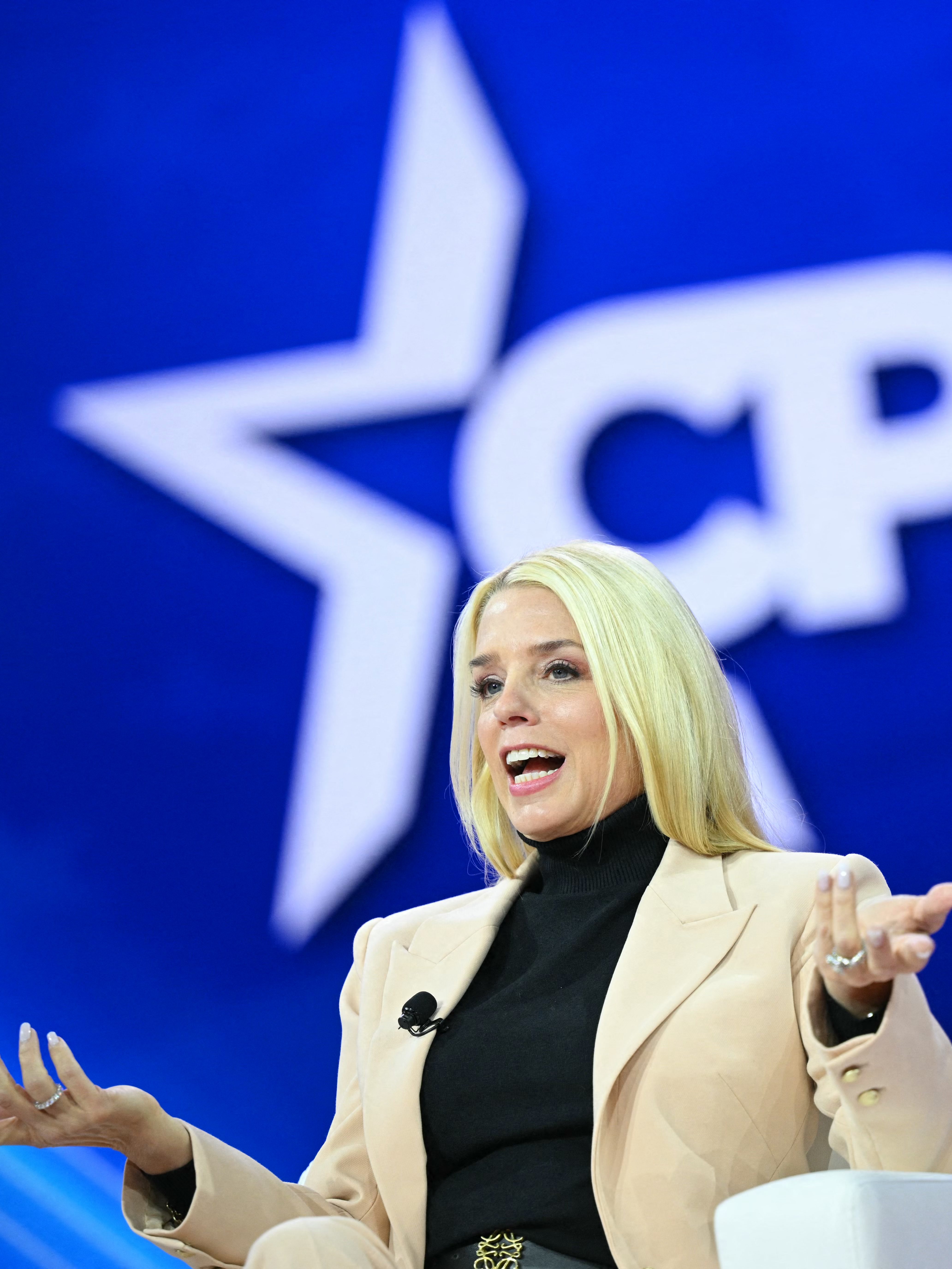Florida's Former Attorney General Pam Bondi speaks during the annual Conservative Political Action Conference (CPAC) meeting on February 23, 2024, in National Harbor, Maryland. (Photo by Mandel NGAN / AFP) (Photo by MANDEL NGAN/AFP via Getty Images)