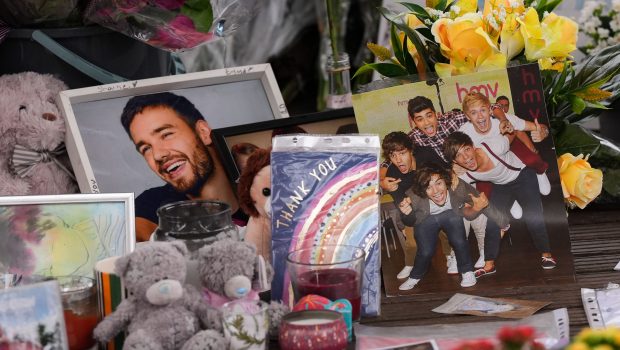 Floral tributes to singer Liam Payne which have been moved by authorities to West Park in his hometown of Wolverhampton. The former One Direction star died after falling from a third-floor balcony of the Casa Sur Hotel in Buenos Aires last month, at the age of 31. The public prosecutor's office in Argentina has said three people have been charged in connection with Mr Payne's death. Picture date: Friday November 8, 2024. (Photo by Jacob King/PA Images via Getty Images)