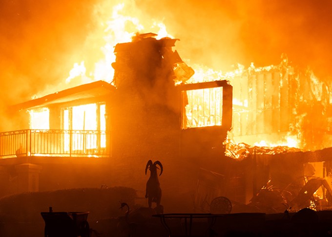 A Home Bursting Into Flames