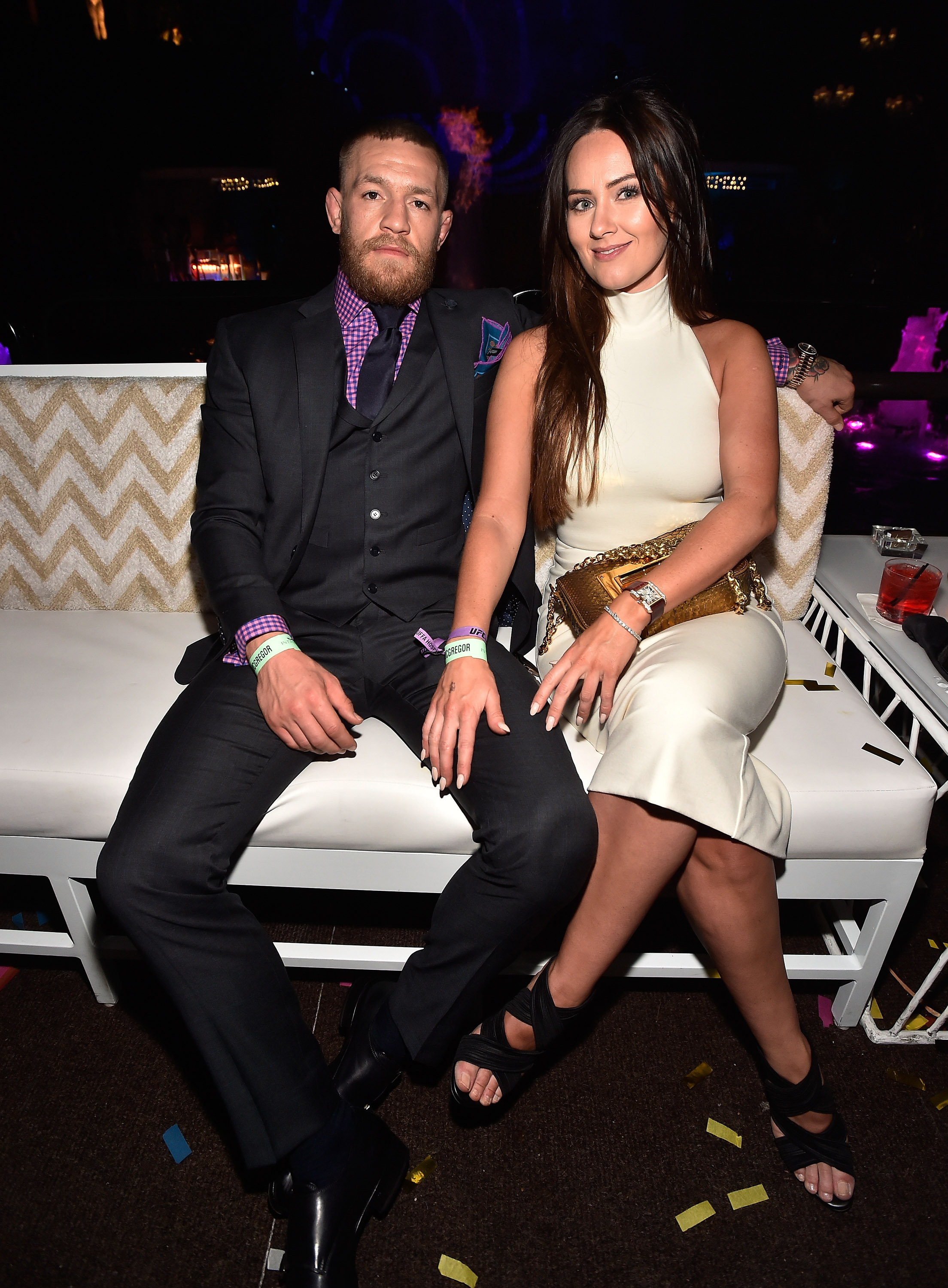 Conor McGregor & Fiancee Dee Devlin — Pics Then & Now Intrigue Nightclub at Wynn Las Vegas early July 10, 2016 in Las Vegas, Nevada.