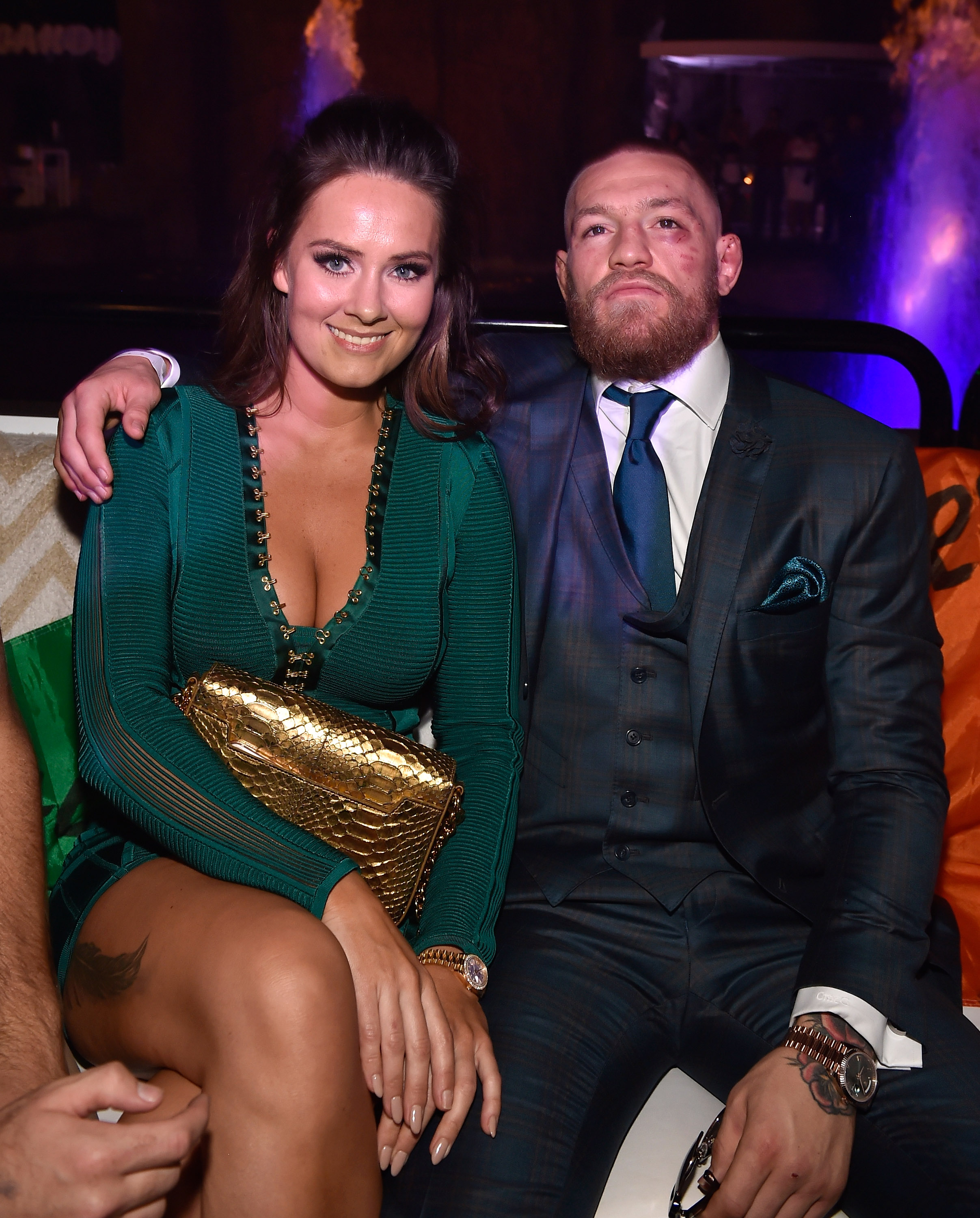 Conor McGregor & Fiancee Dee Devlin — Pics Then & Now after-fight party at Intrigue Nightclub at Wynn Las Vegas on August 20, 2016 in Las Vegas, Nevada