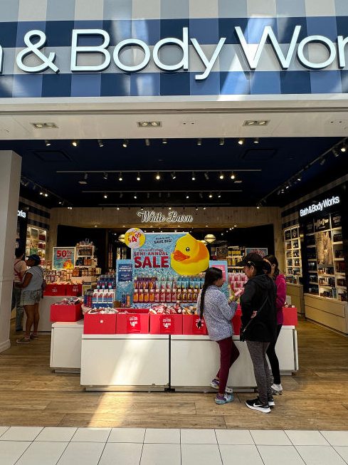 HAYWARD, CALIFORNIA - JUNE 12: Customers shop at a Bath & Body Works store on June 12, 2024 in Hayward, California. (Photo by Justin Sullivan/Getty Images)