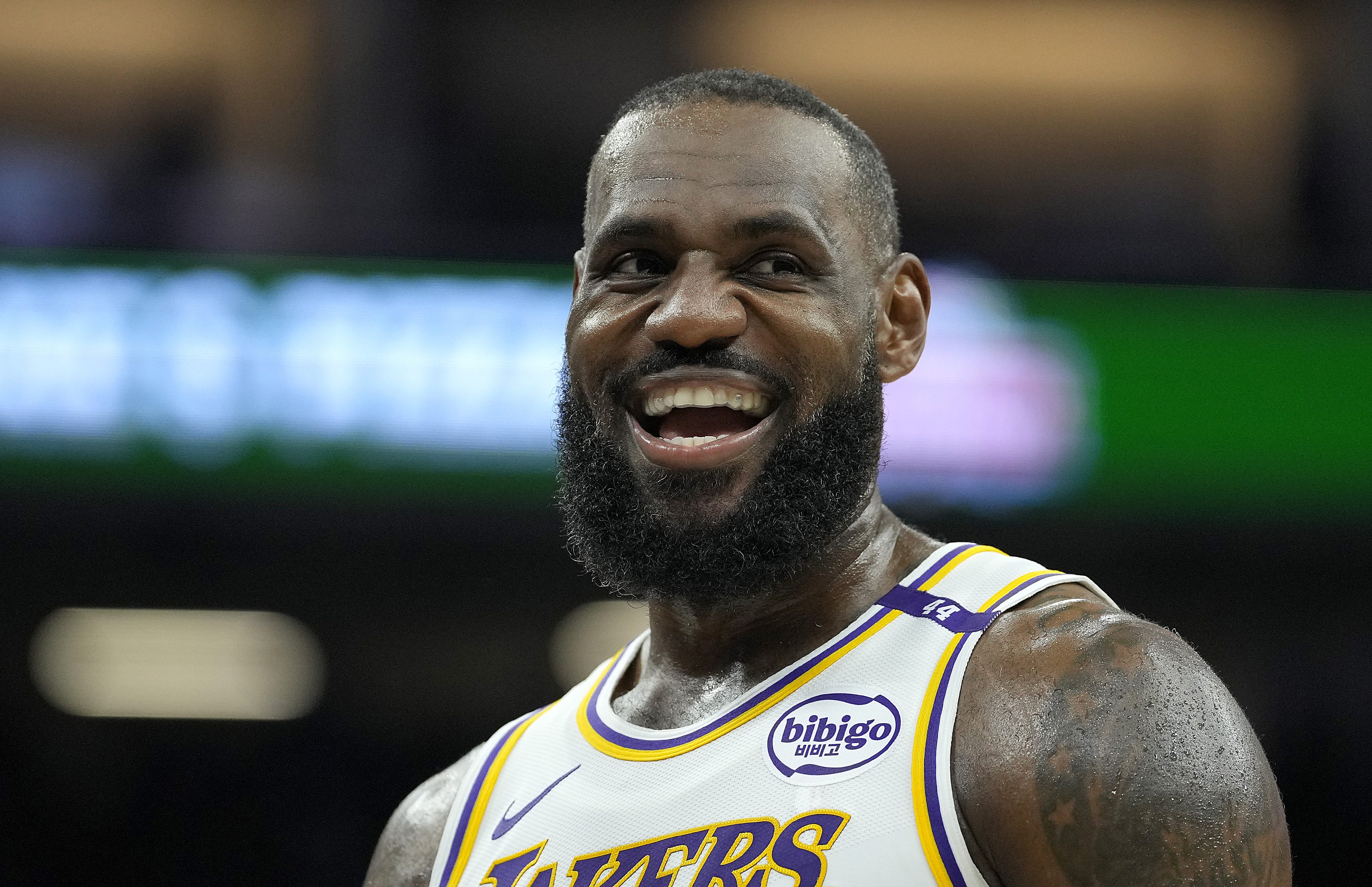 SACRAMENTO, CALIFORNIA - DECEMBER 21: LeBron James #23 of the Los Angeles Lakers looks on against the Sacramento Kings during the second half at Golden 1 Center on December 21, 2024 in Sacramento, California. NOTE TO USER: User expressly acknowledges and agrees that, by downloading and or using this photograph, User is consenting to the terms and conditions of the Getty Images License Agreement. (Photo by Thearon W. Henderson/Getty Images)