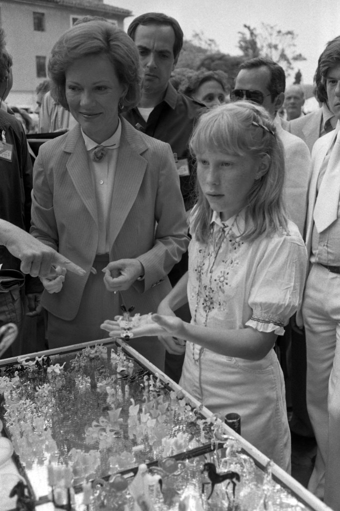 Rosalynn Carter and Amy Carter in 1980