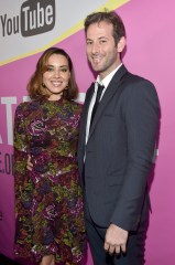 LOS ANGELES, CA - AUGUST 08:  Actress Aubrey Plaza (L) and writer/director  Jeff Baena attend the screening of "Life After Beth" with Father John Misty in concert during Sundance NEXT FEST at The Theatre at Ace Hotel on August 8, 2014 in Los Angeles, California.  (Photo by Alberto E. Rodriguez/WireImage)