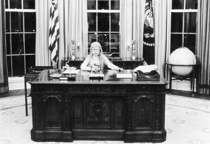 Amy Carter in the Oval Office